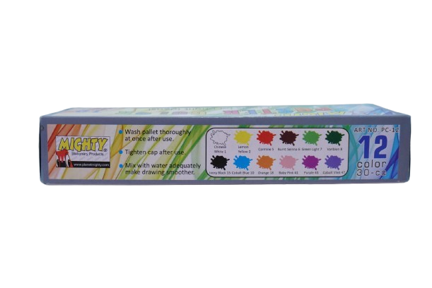 Mighty Color Mighty Poster Color Set (12 Colors - 30cc) – Mighty Stationery